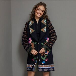 Anthropologie x Aldo Martins |  Caballos Sweater Cardigan | Black | XS-M